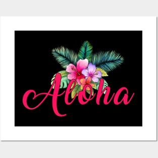 Aloha Hawaii From The Island - Feel the Aloha Flower Posters and Art